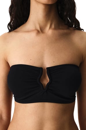Si̇yah Nia Straplez Bikini Üstü