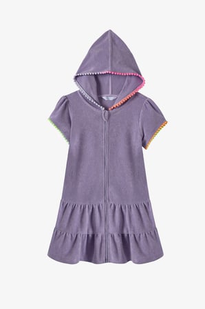 Lila Kız Çocuk Sweet Pastel Lilac Towel Kaftan