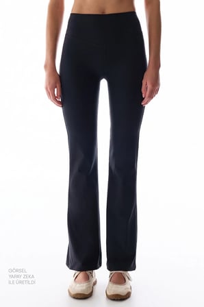 Bordo İspanyol Paça (Flare) Soft Feel Tayt