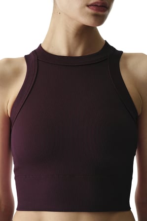 Bordo Seamless Dikişsiz Halter Yaka Askılı Atlet