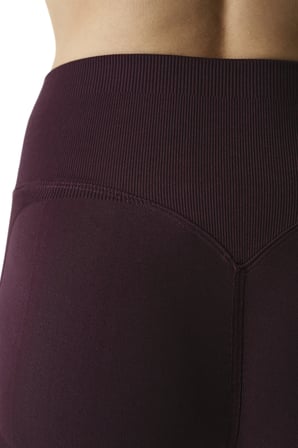Bordo Seamless Dikişsiz Yüksek Bel Push Up Kısa Tayt