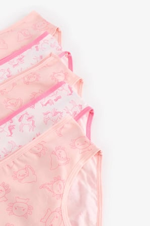 Kız Çocuk Pembe Flying Unicorn Desenli 5'li Slip Külot