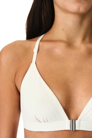 Kırık Beyaz Crochet Back Üçgen Sütyen
