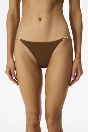 Kahverengi Milos Side Orta Bel Bikini Altı