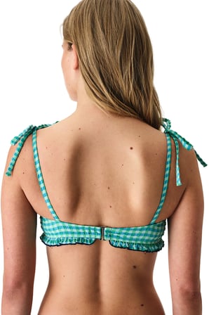 Slainie Balen Pötikare Desenli Fırfırlı Bikini Üstü