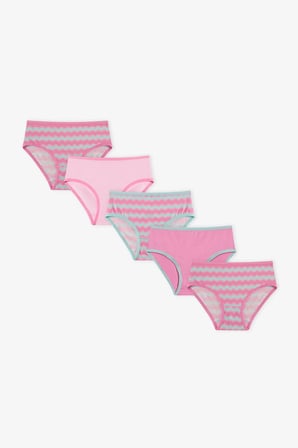 Kız Çocuk Pembe Sitting Deniz Kızı 5'li Slip Külot