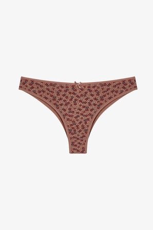 Renkli Wild Terra 3'lü Pamuklu Brazilian Külot