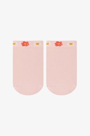 Kız Çocuk Pembe Berrylicious Fun Pamuklu Çilek Desenli 3 Çift Patik Çorap