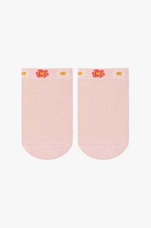 Kız Çocuk Pembe Berrylicious Fun Pamuklu Çilek Desenli 3 Çift Patik Çorap