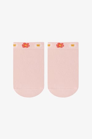 Kız Çocuk Pembe Berrylicious Fun Pamuklu Çilek Desenli 3 Çift Patik Çorap