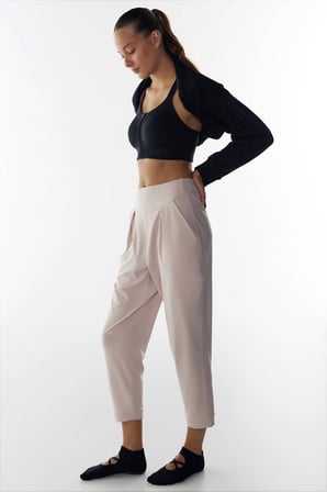 Taş Rengi Yoga Düşük Bel Pantolon