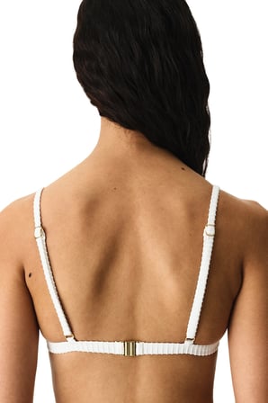 Beyaz Kea Üçgen Fit Bikini Üstü