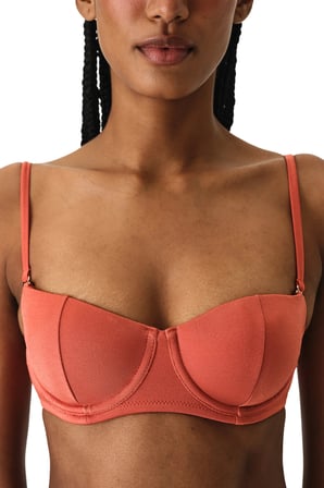 Koral Merin Minimal Straplez Bikini Üstü