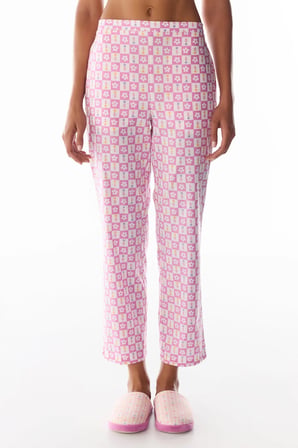 Flora Baskılı Çiçekli Pijama Altı