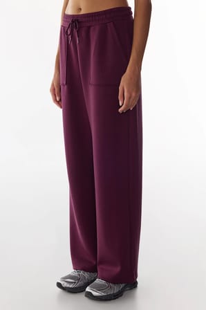 Bordo İpeksi Dokunuş Silky Touch Cep Detaylı Pantolon