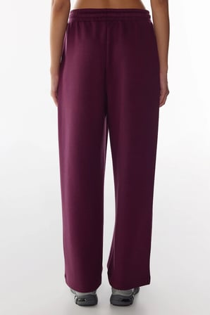 Bordo İpeksi Dokunuş Silky Touch Cep Detaylı Pantolon
