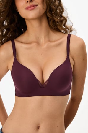 Bordo Eliza Push Up Sütyen