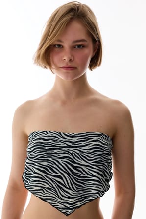 Wild Zebra Scarf Bikini Üstü