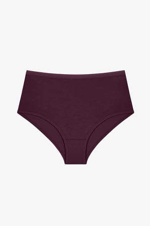 Dark Mauve Yüksek Bel 5'li Slip Külot