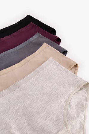 Dark Mauve Yüksek Bel 5'li Slip Külot