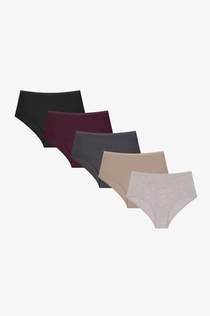 Dark Mauve Yüksek Bel 5'li Slip Külot