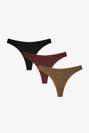 Wild Rose Çiçekli 3'lü Tanga