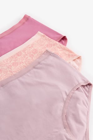 Wild Rose Çiçekli Yüksek Bel 3'lü Slip Külot