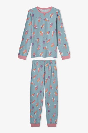 Kız Çocuk Mint Fairy Bloom Uzun Kollu Pijama Takımı