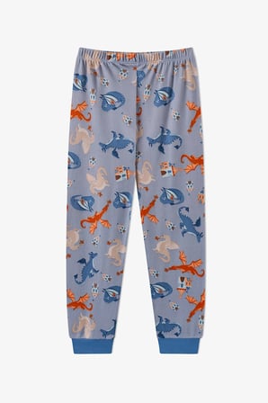 Erkek Çocuk Mavi Mystic Dragons Uzun Kollu Pijama Takımı