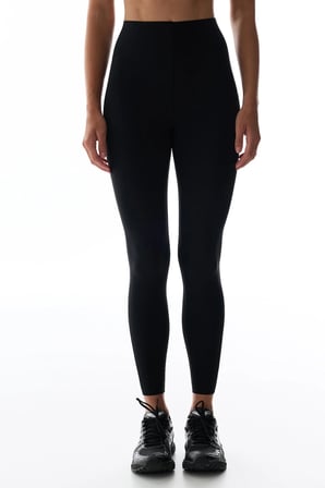 Siyah Wonder Yüksek Destek Toparlayıcı Yüksek Bel Back Lock Stitched Tayt