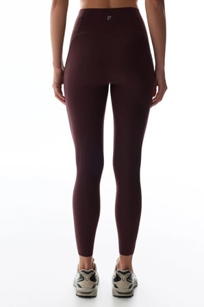 Koyu Bordo Back Lock Dikiş Detaylı Tayt