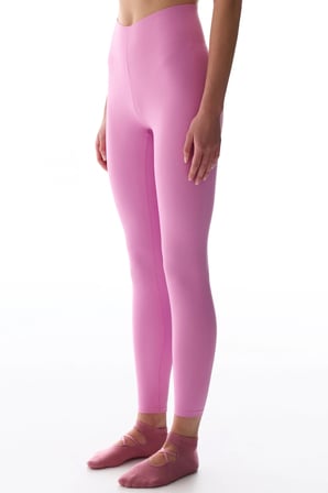 Pembe Stretch360 Orta Destek V Kesim Yüksek Bel Tayt