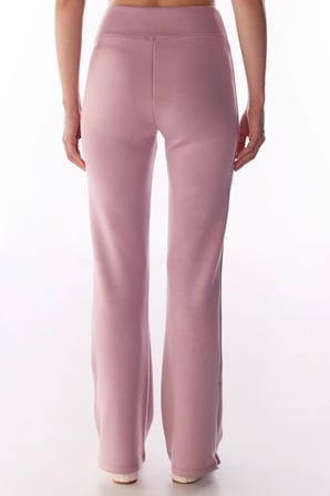 Pembe İpeksi Dokunuş Silky Touch Paça Detaylı İspanyol Paça (Flare) Pantolon