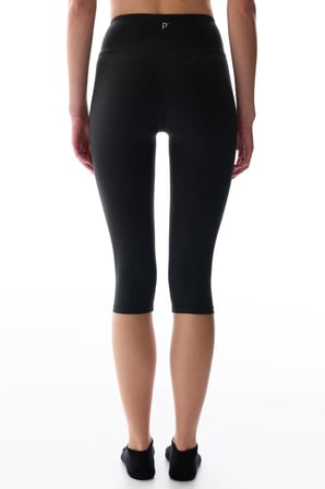 LYCRA Siyah Cream Hafif Destek Yüksek Bel Light Soft Kapri Tayt