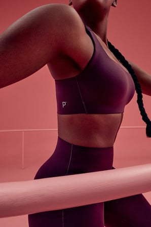Bordo Stretch360 Orta Destek Çapraz Sırt Detaylı Kaydırmaz Askılı Cross Back Spor Sütyeni