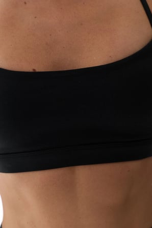 LYCRA Siyah Cream Hafif Destek Çıkarılabilir Pedli Racerback Spor Sütyeni