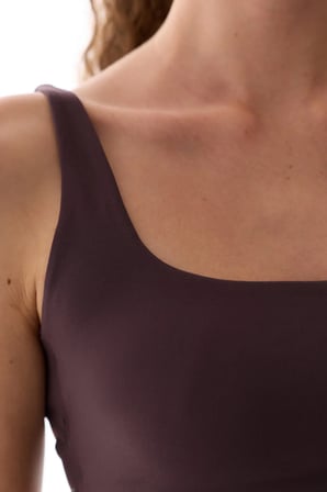 LYCRA Koyu Bordo Cream Hafif Destek Çıkarılabilir Pedli Çapraz Sırt Detaylı  Spor Sütyeni