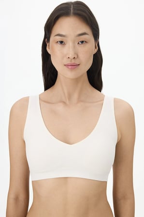 Ekru Çıkarılabilir Pedli Dikişsiz Bralet