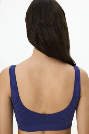 Lacivert Çıkarılabilir Pedli Dikişsiz Bralet