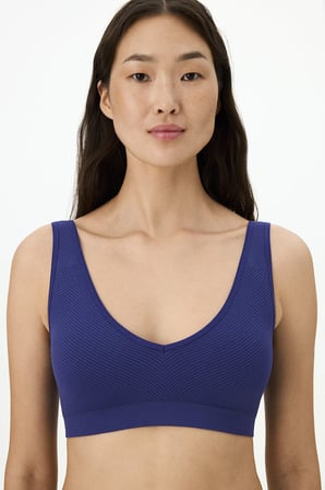 Lacivert Çıkarılabilir Pedli Dikişsiz Bralet