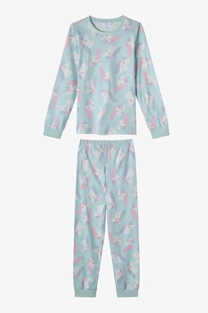 Kız Çocuk Magical Repeat Pamuklu Uzun Kollu Pijama Takımı