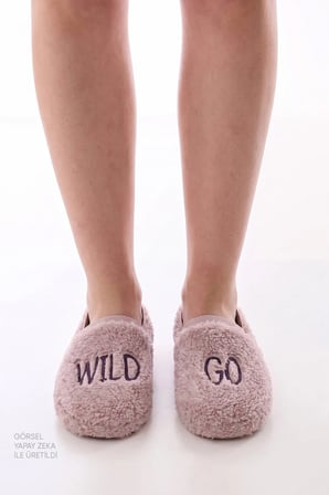 Lila Wild Slogan Desenli Çetik