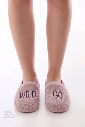 Lila Wild Slogan Desenli Çetik