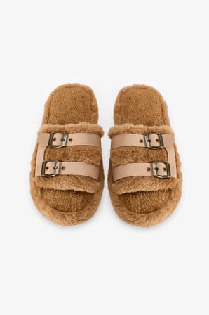 Açık Bej Latte Belt Terlik