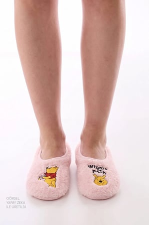 Pembe Winnie The Pooh Ayı Desenli Çetik
