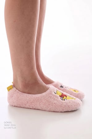 Pembe Winnie The Pooh Ayı Desenli Çetik