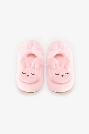 Kız Çocuk Pembe Sleepy Bunny Unicorn Desenli Patik