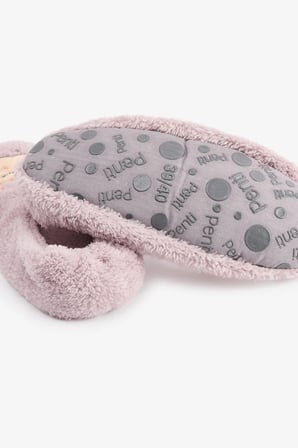 Lila Sleepy Sheep Slogan Desenli Patik