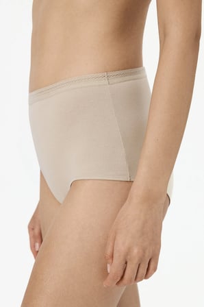 Bej Easy Pamuklu Yüksek Bel Slip Külot