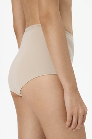 Bej Easy Pamuklu Yüksek Bel Slip Külot